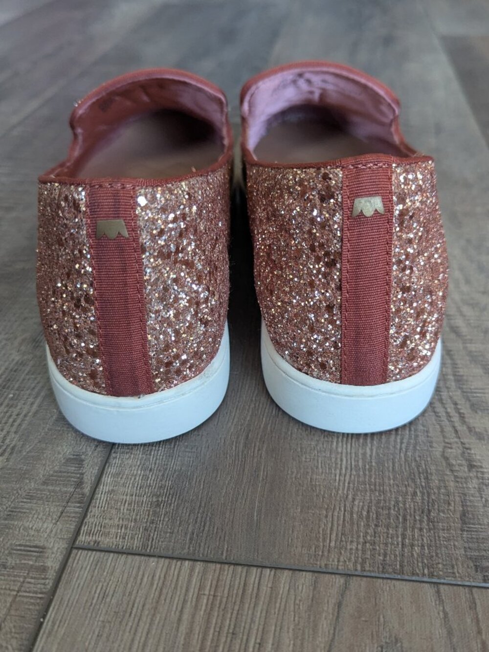 Birdies Women The Swift Slip On Sneaker Pixie Dust Ombre Glitter Cream Pink 10.5 - Picture 7 of 9
